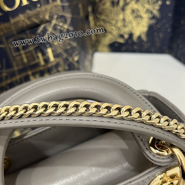 Dior专柜新款Lady女包迪奥高仿原单大象灰金Classic Lady戴妃包三格手提女包 djfk1422